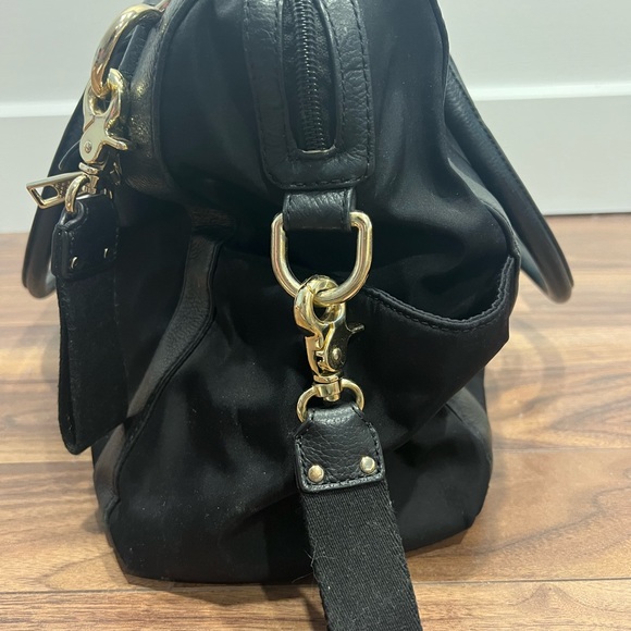 Rebecca Minkoff Baby Diaper Bag Black Gold Purse Knocked Up Collection - Picture 4 of 16